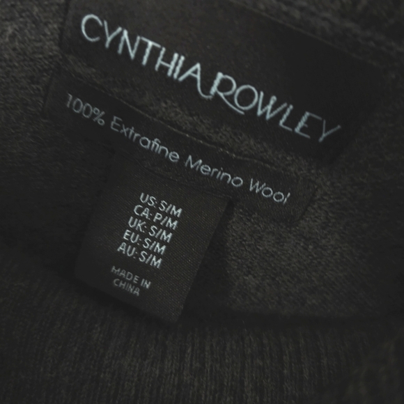 Cynthia Rowley Gray Bat Wing Cowl Neck Sweater - Picture 10 of 10